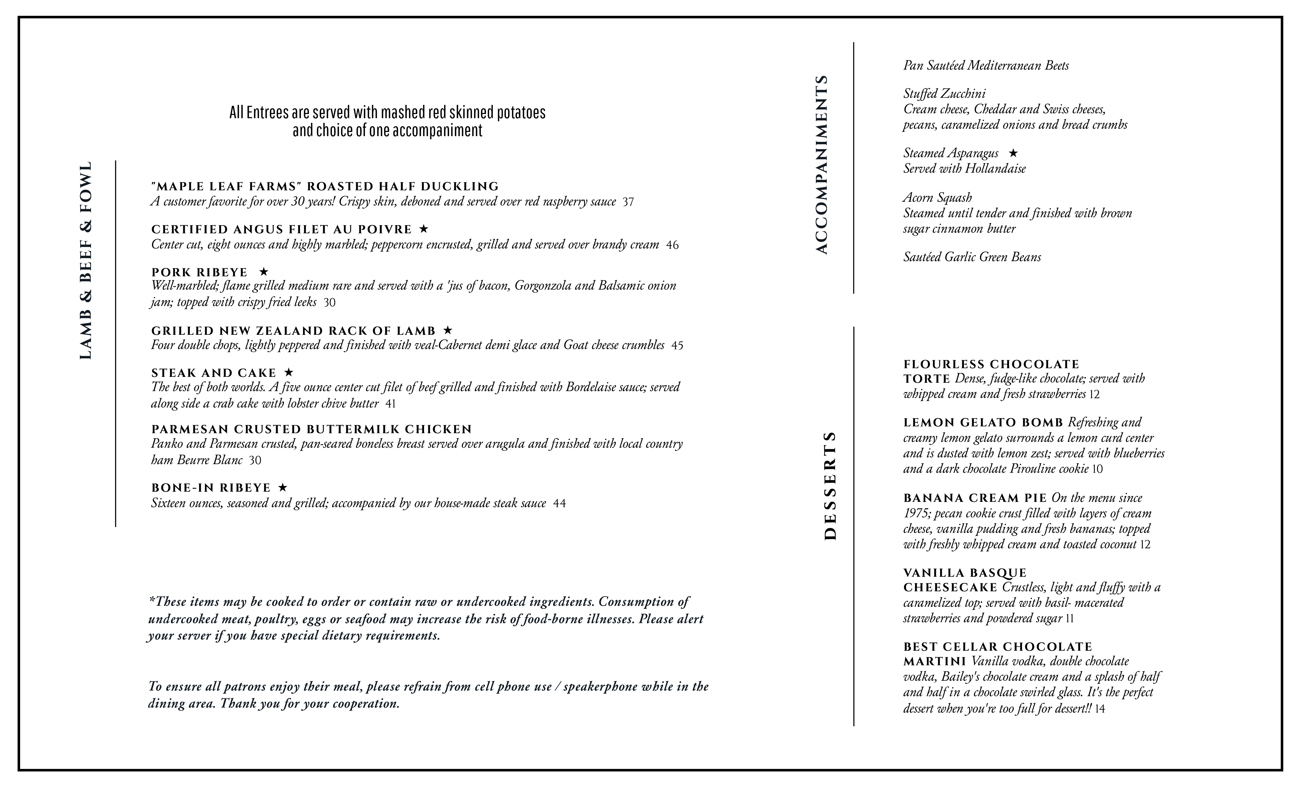 2025 Dinner Menu 2